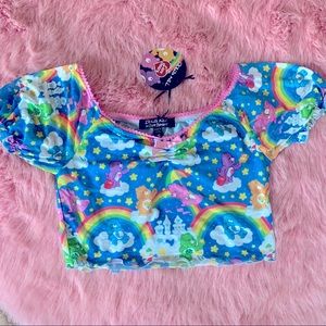 New Care Bears x Dolls Kill Mesh Crop T-shirt